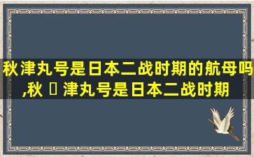 秋津丸号是日本二战时期的航母吗,秋 ☘ 津丸号是日本二战时期的航母吗*